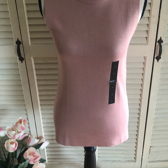 NWT Banana Republic Pink Mockneck Sleeveless Top - Picture 3 of 7